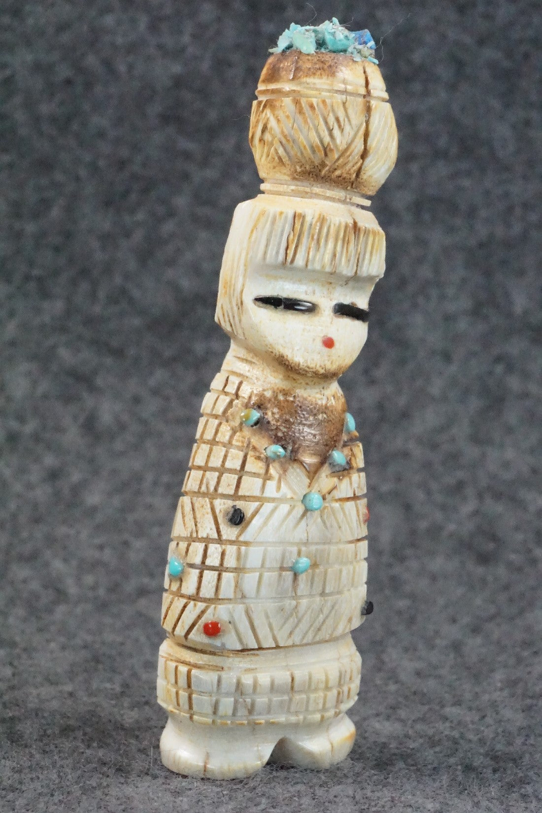 Corn Maiden Zuni Fetish Carving - Carl Etsate