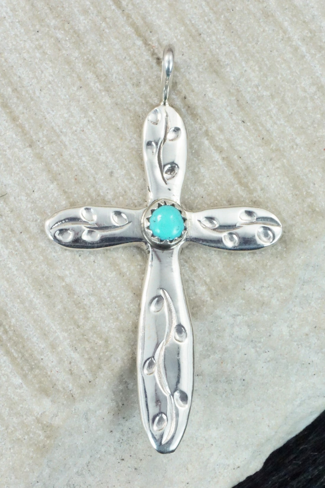 Turquoise & Sterling Silver Pendant - Pauline Nelson