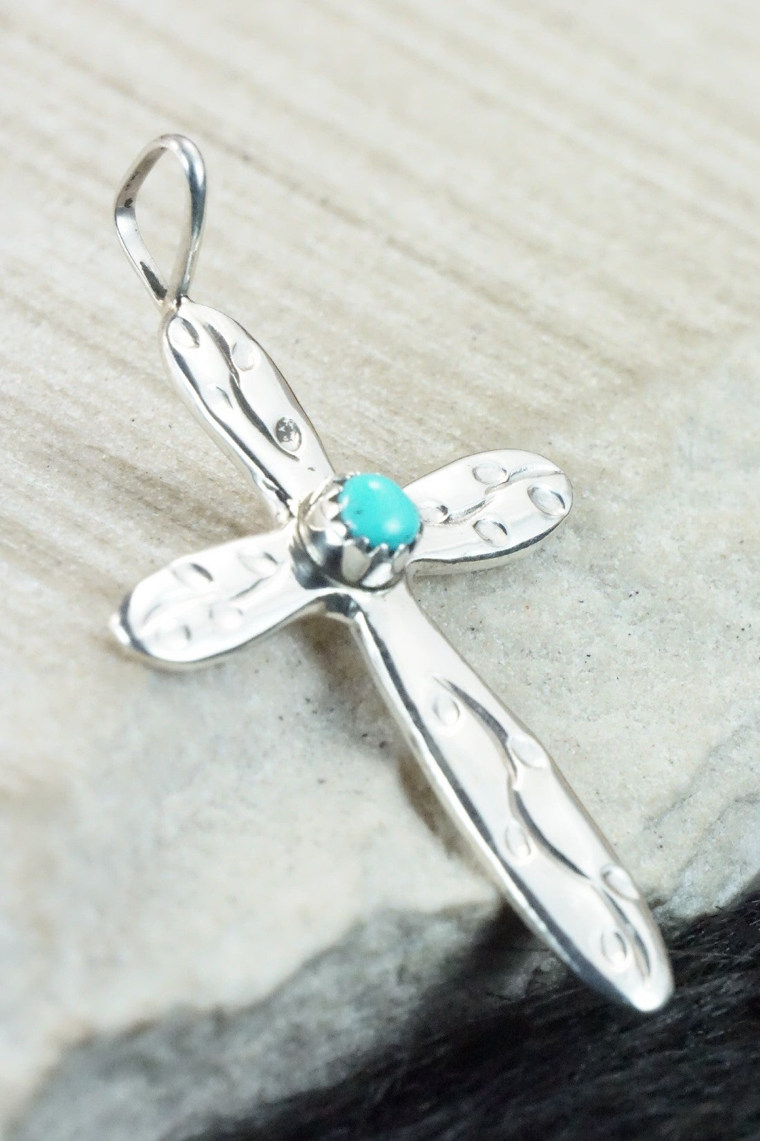 Turquoise & Sterling Silver Pendant - Pauline Nelson