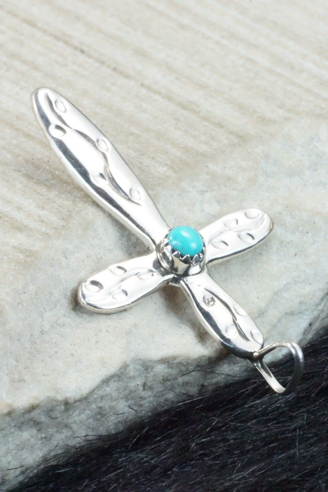 Turquoise & Sterling Silver Pendant - Pauline Nelson