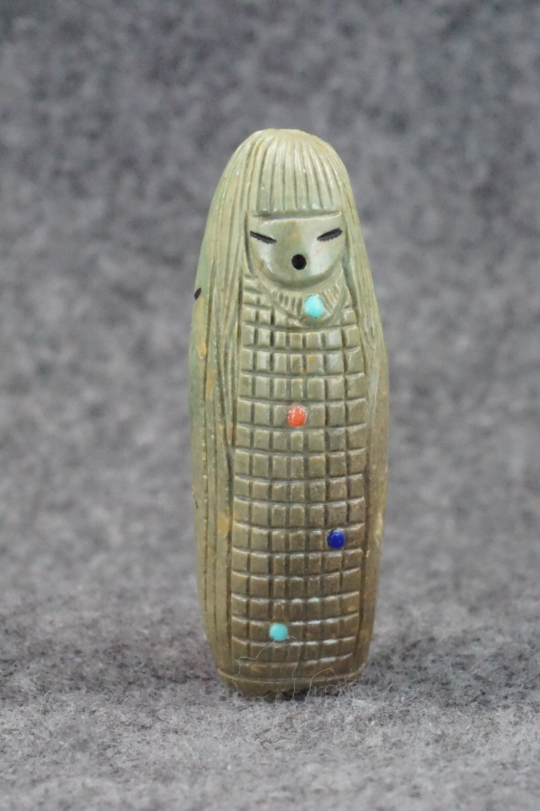 Corn Maiden Zuni Fetish Carving - Sandra Quandelacy