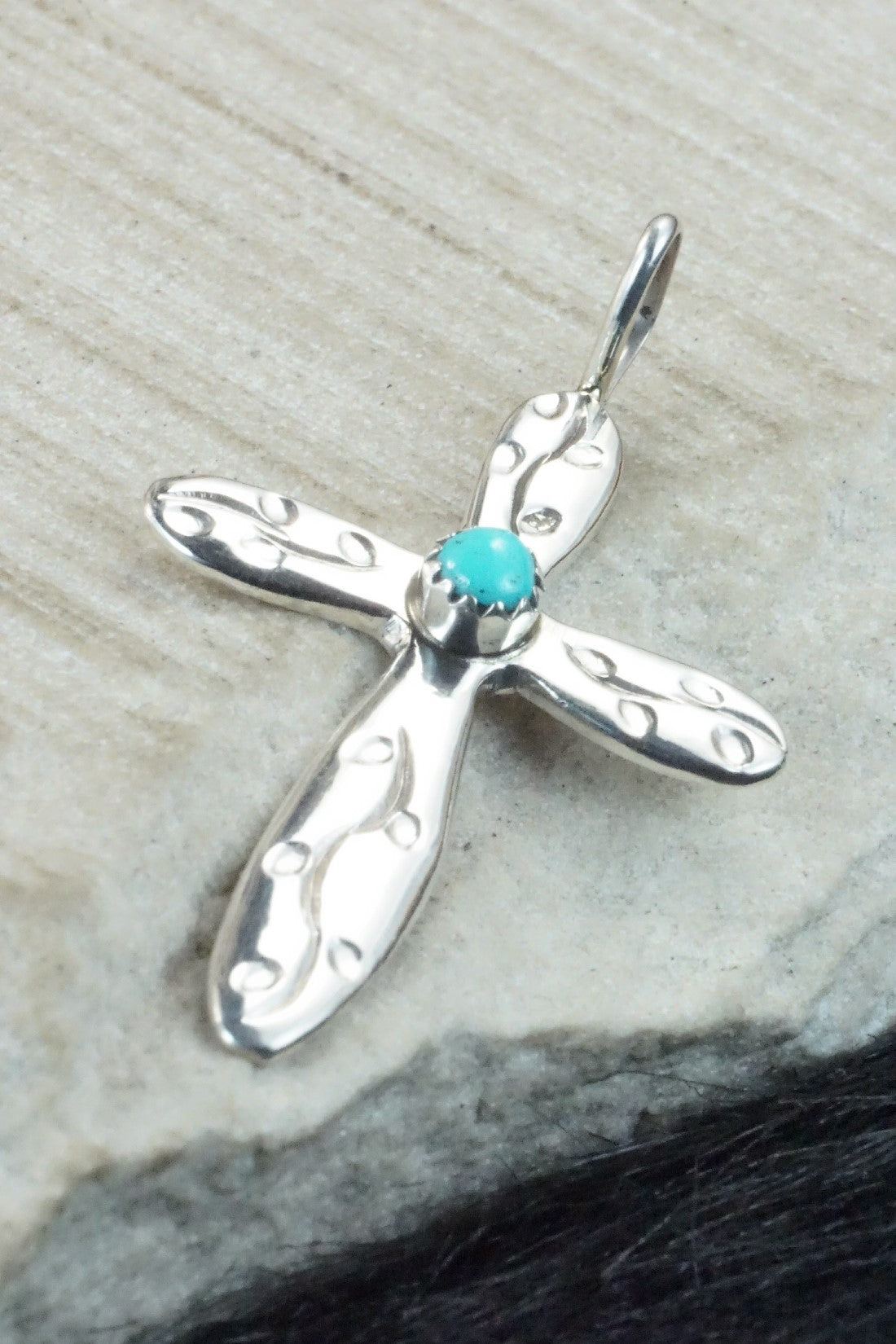 Turquoise & Sterling Silver Pendant - Pauline Nelson