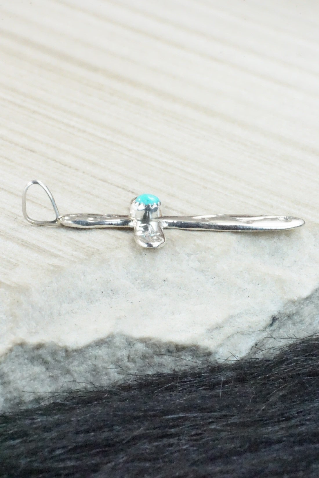 Turquoise & Sterling Silver Pendant - Pauline Nelson