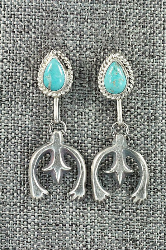 Turquoise & Sterling Silver Earrings - Verley Betone