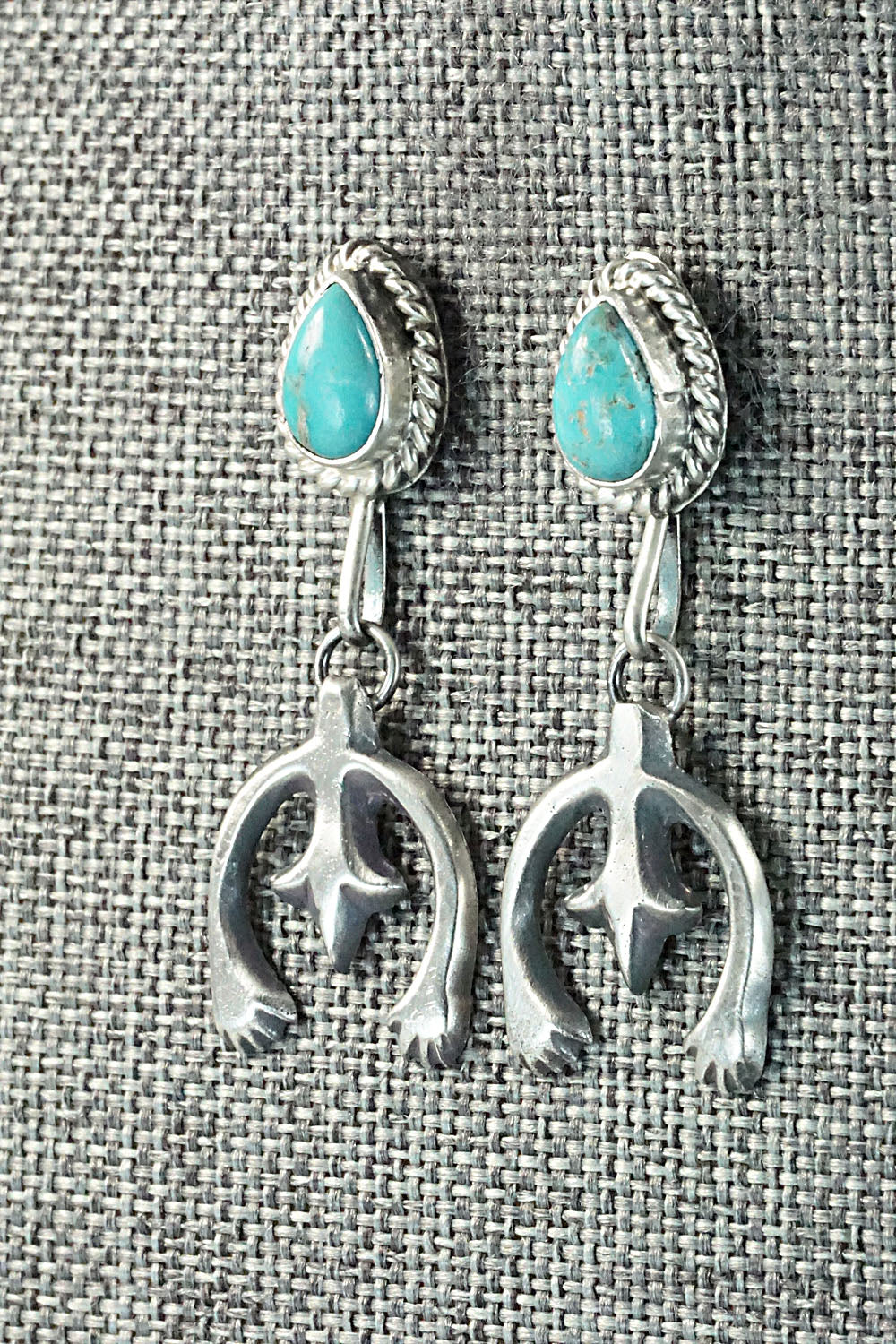 Turquoise & Sterling Silver Earrings - Verley Betone