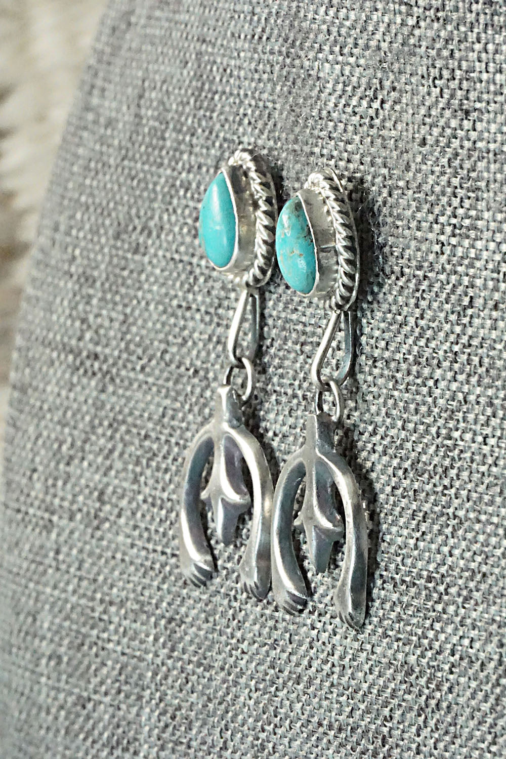 Turquoise & Sterling Silver Earrings - Verley Betone