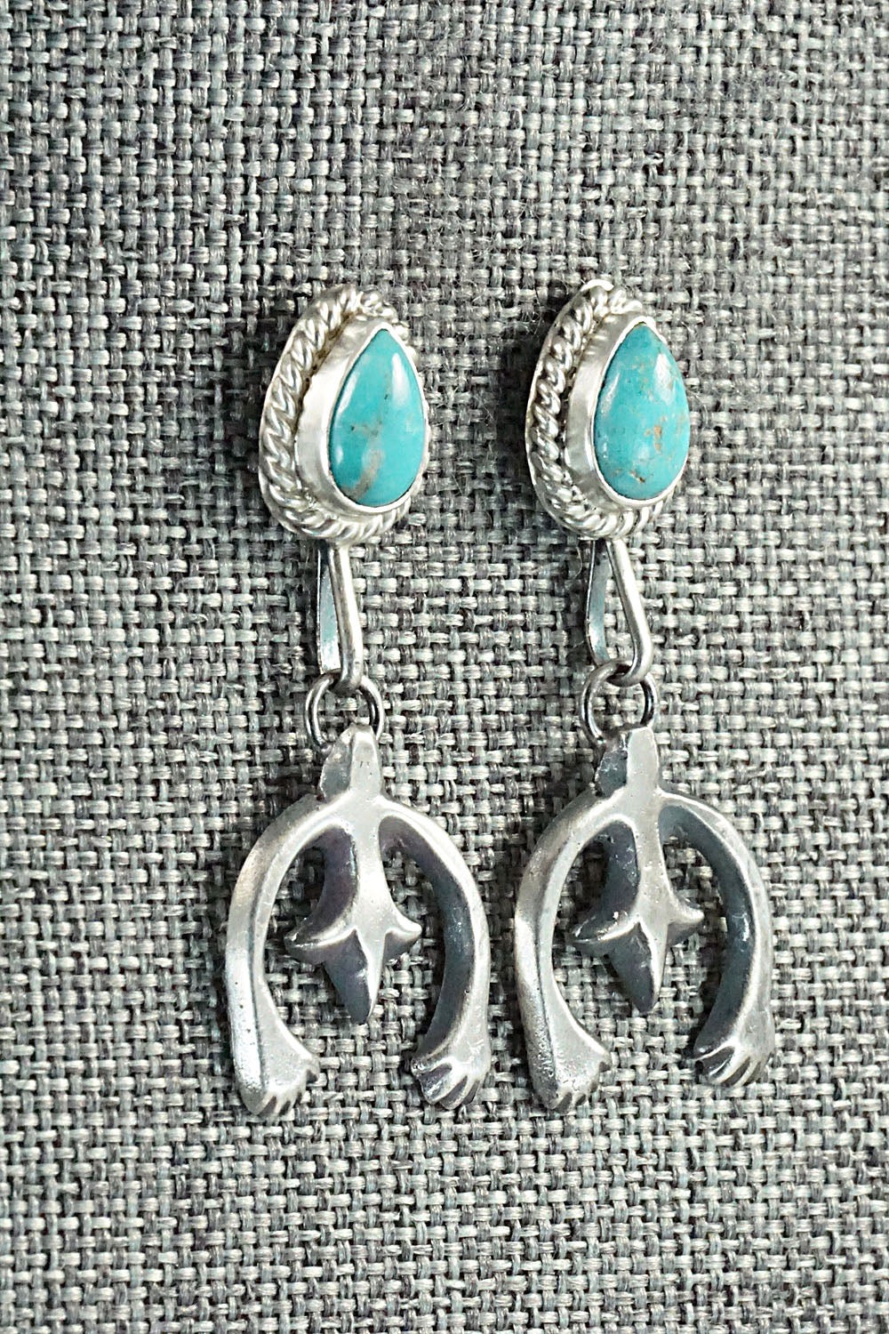 Turquoise & Sterling Silver Earrings - Verley Betone