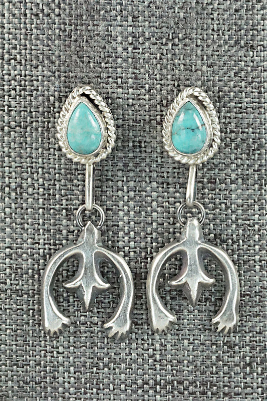 Turquoise & Sterling Silver Earrings - Verley Betone