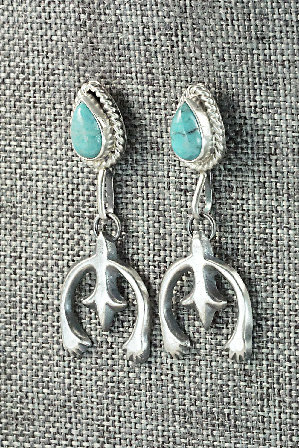 Turquoise & Sterling Silver Earrings - Verley Betone