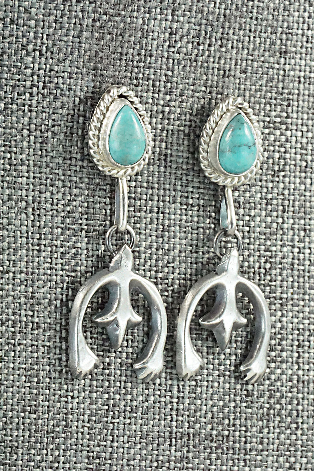 Turquoise & Sterling Silver Earrings - Verley Betone