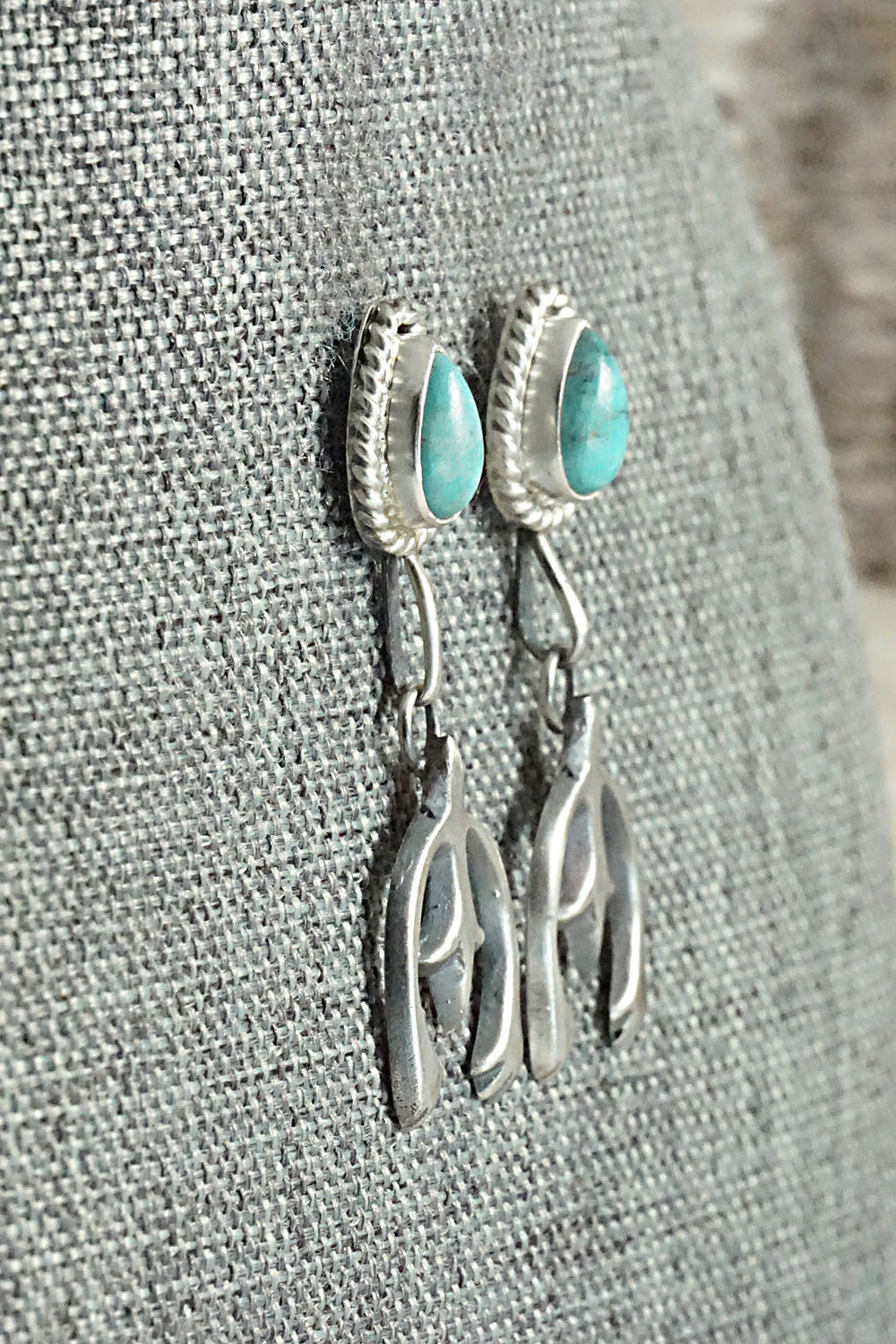 Turquoise & Sterling Silver Earrings - Verley Betone