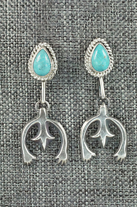 Turquoise & Sterling Silver Earrings - Verley Betone