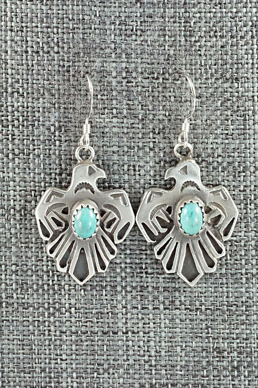 Turquoise & Sterling Silver Earrings - Genevieve Francisco