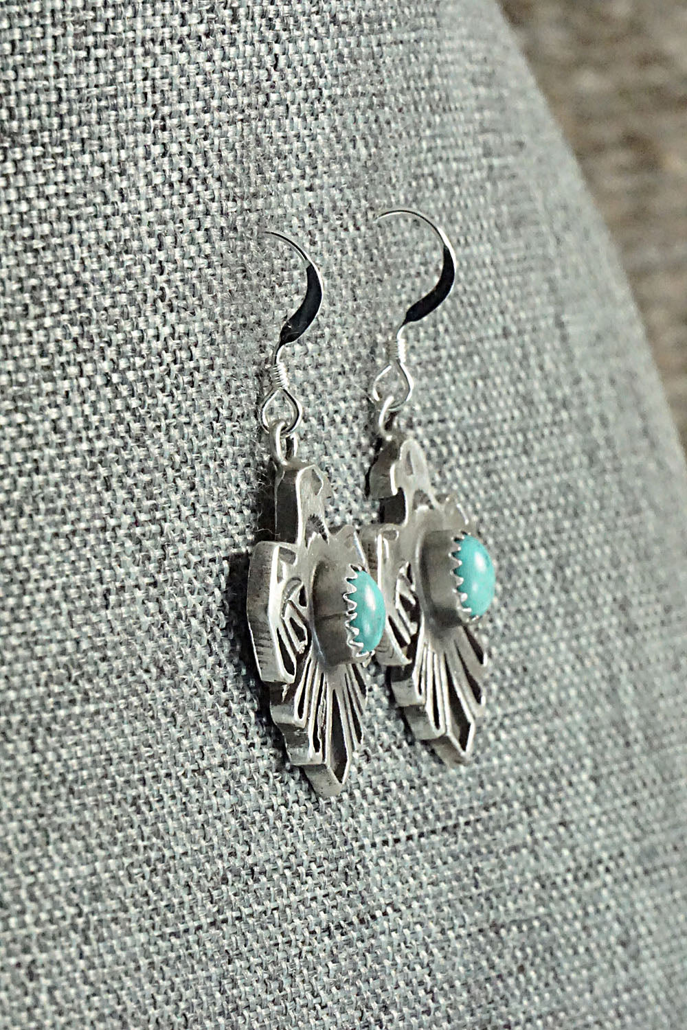 Turquoise & Sterling Silver Earrings - Genevieve Francisco