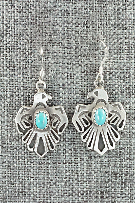 Turquoise & Sterling Silver Earrings - Genevieve Francisco