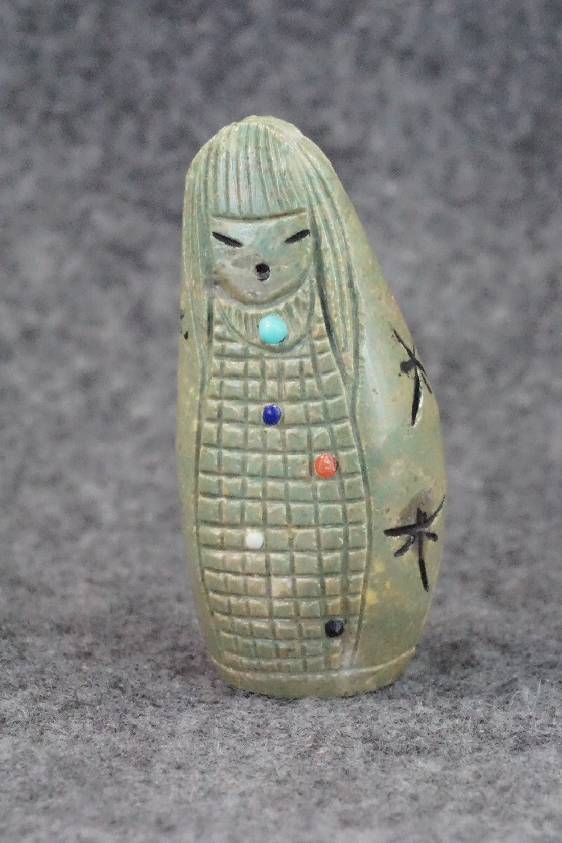 Corn Maiden Zuni Fetish Carving - Sandra Quandelacy