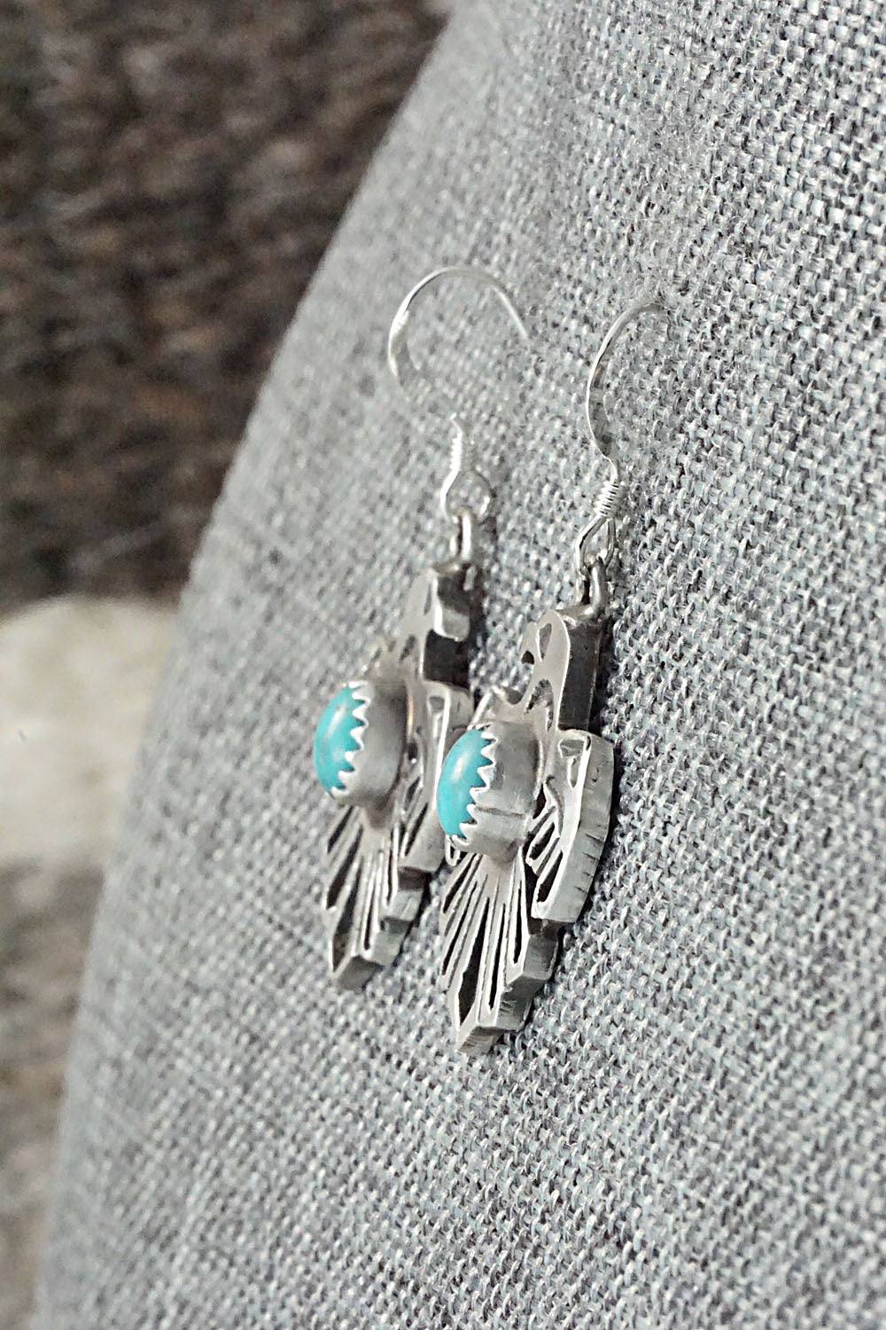 Turquoise & Sterling Silver Earrings - Genevieve Francisco