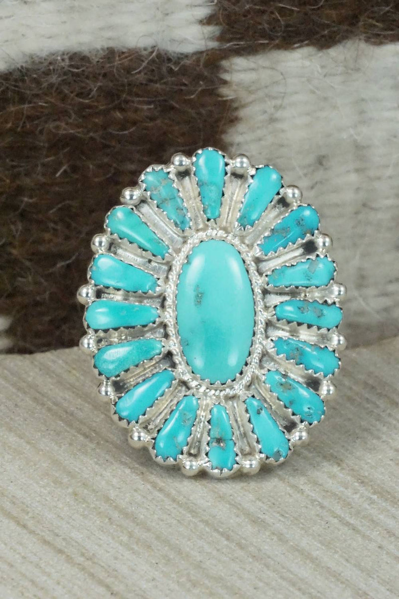 Turquoise & Sterling Silver Ring - Donovan Wilson - Size 9