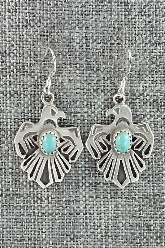 Turquoise & Sterling Silver Earrings - Genevieve Francisco