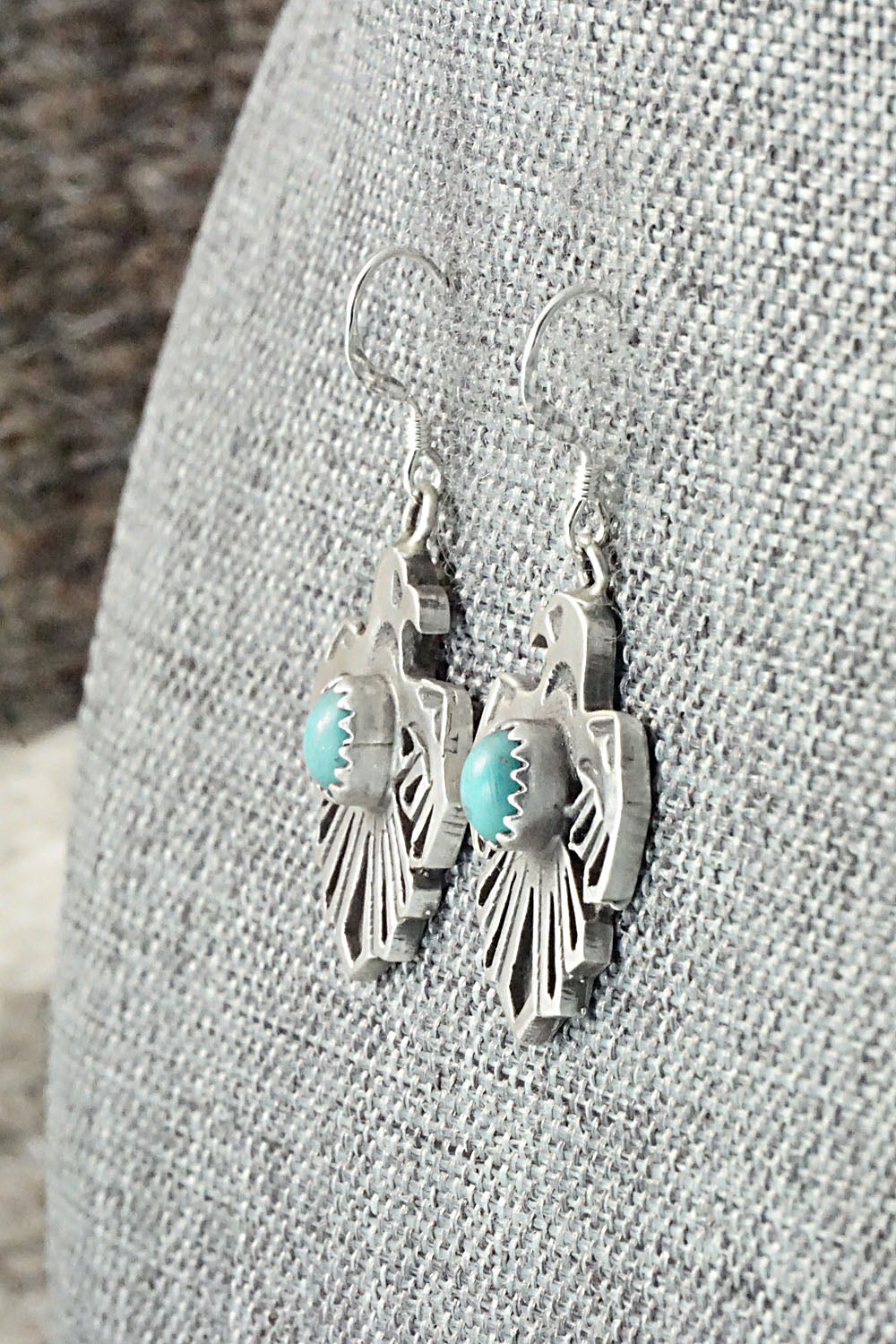 Turquoise & Sterling Silver Earrings - Genevieve Francisco