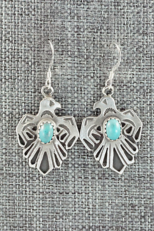 Turquoise & Sterling Silver Earrings - Genevieve Francisco