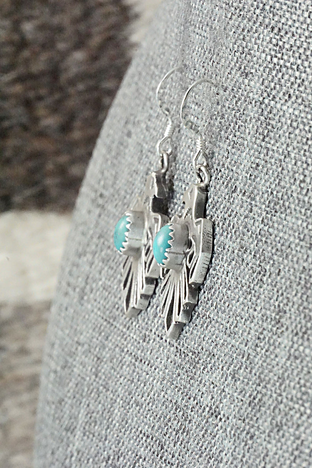 Turquoise & Sterling Silver Earrings - Genevieve Francisco