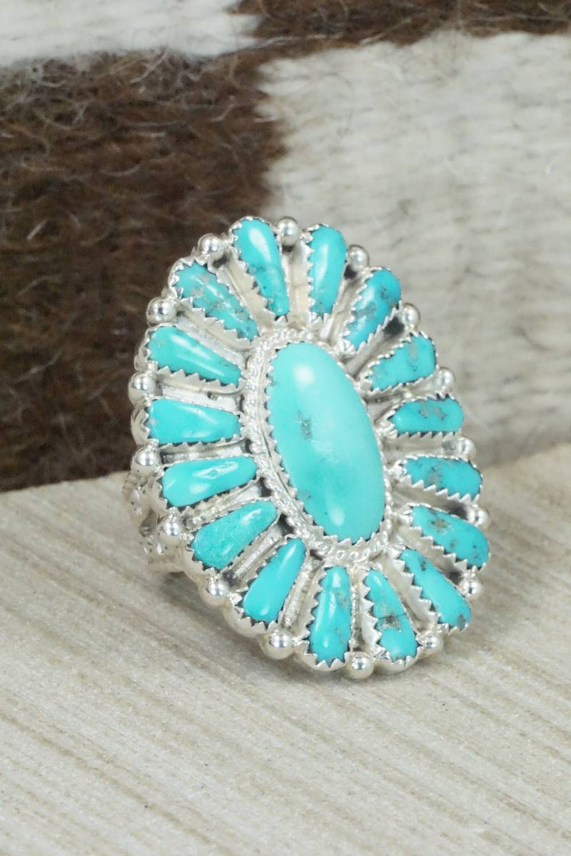 Turquoise & Sterling Silver Ring - Donovan Wilson - Size 9