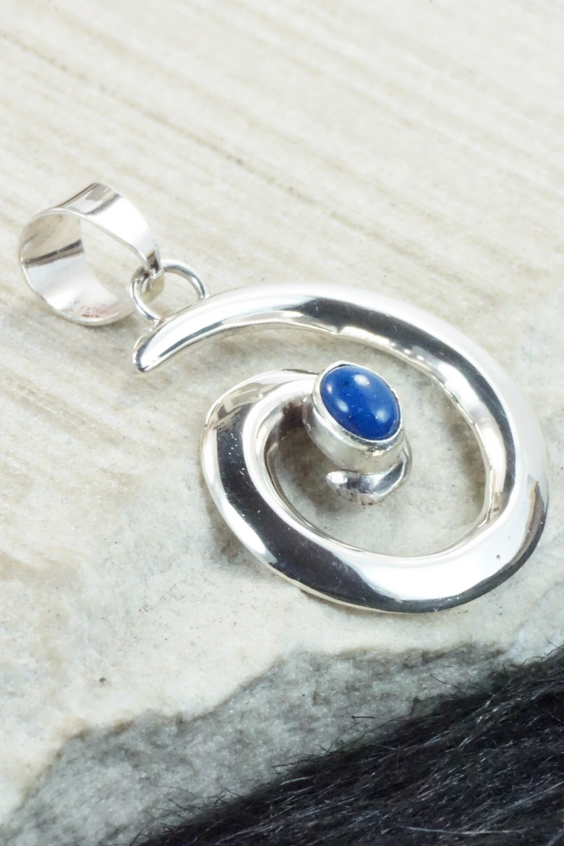 Lapis & Sterling Silver Pendant - Mildred Parkhurst