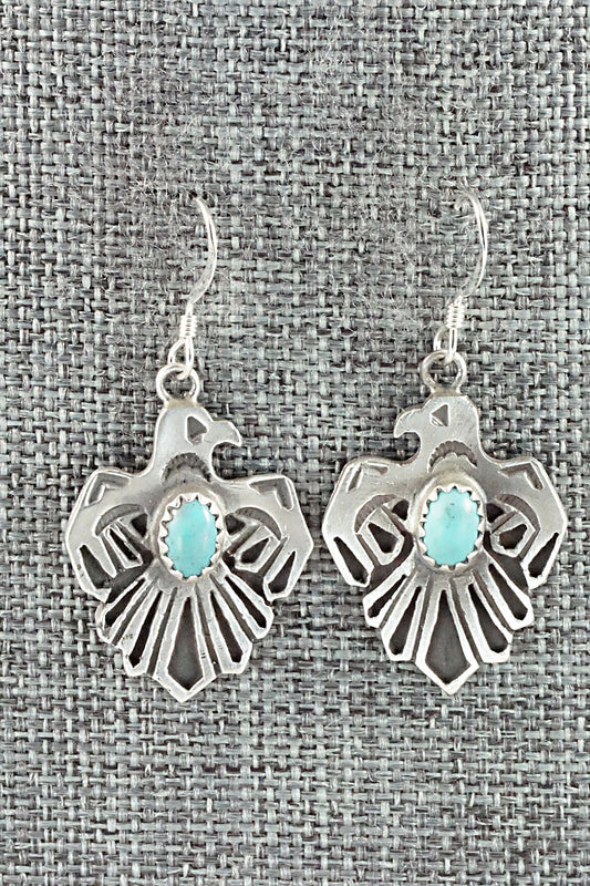 Turquoise & Sterling Silver Earrings - Genevieve Francisco