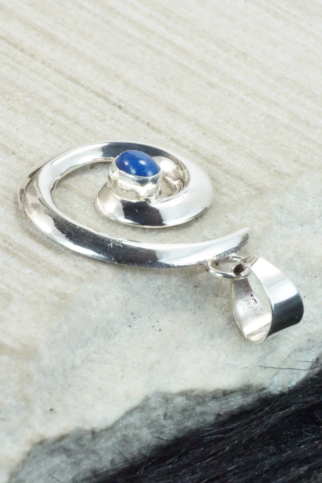 Lapis & Sterling Silver Pendant - Mildred Parkhurst