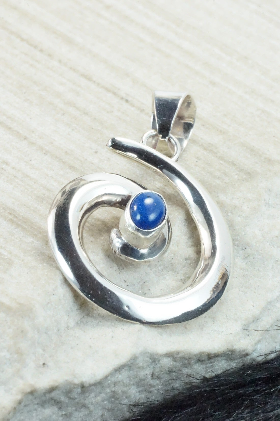 Lapis & Sterling Silver Pendant - Mildred Parkhurst