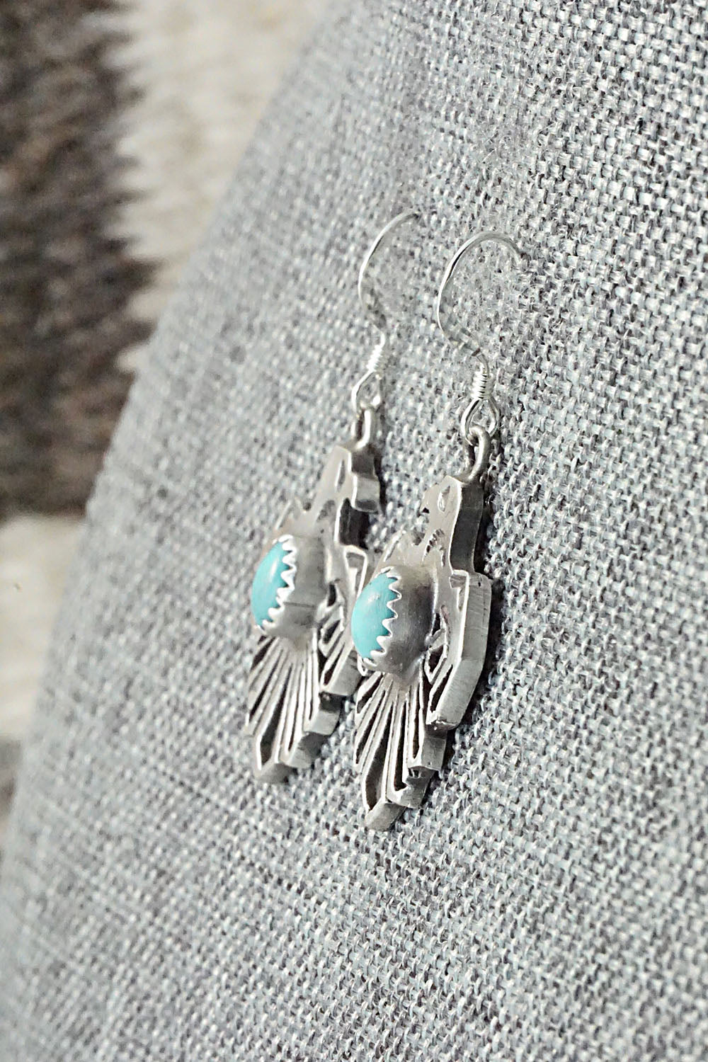 Turquoise & Sterling Silver Earrings - Genevieve Francisco