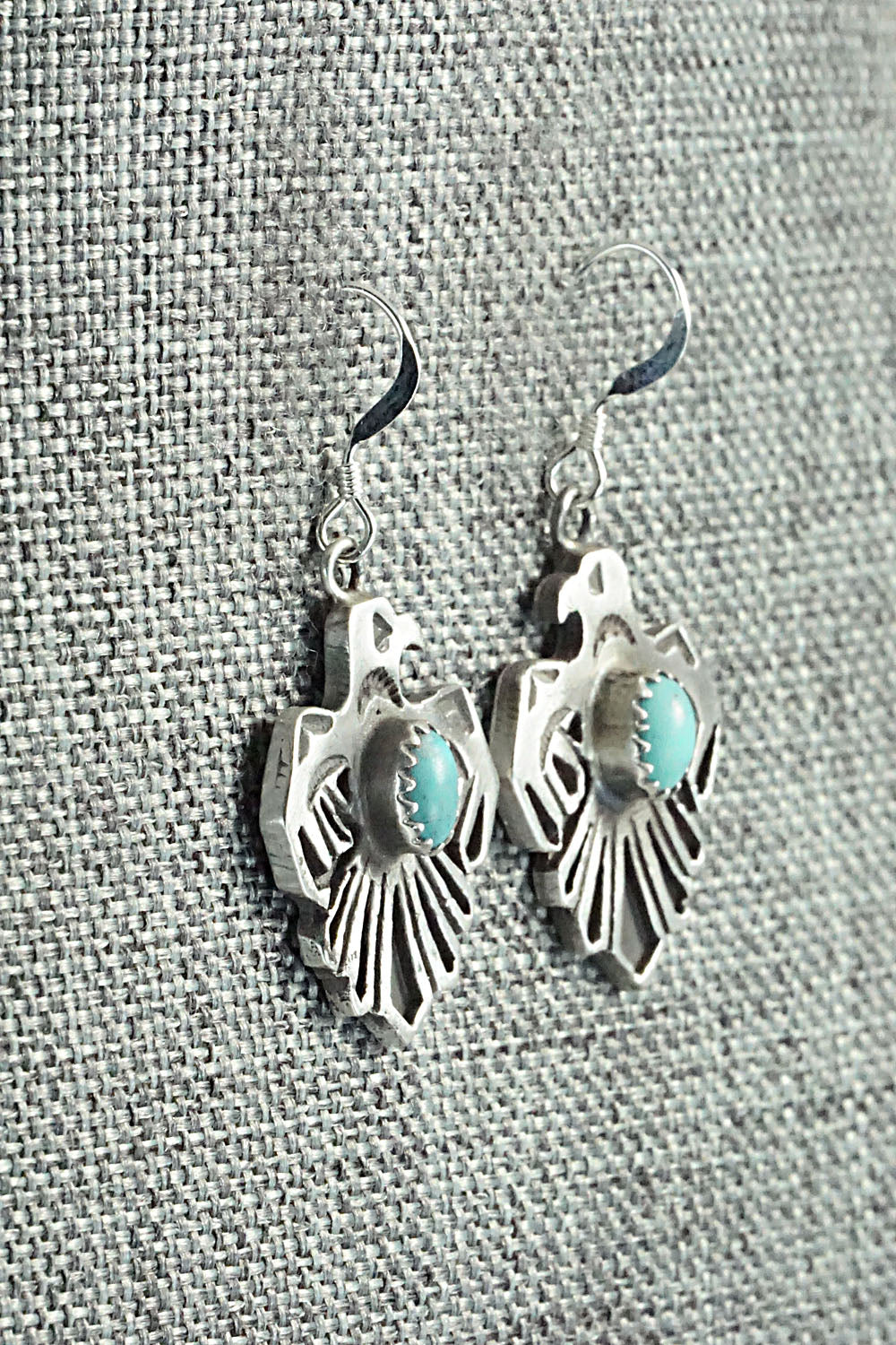 Turquoise & Sterling Silver Earrings - Genevieve Francisco