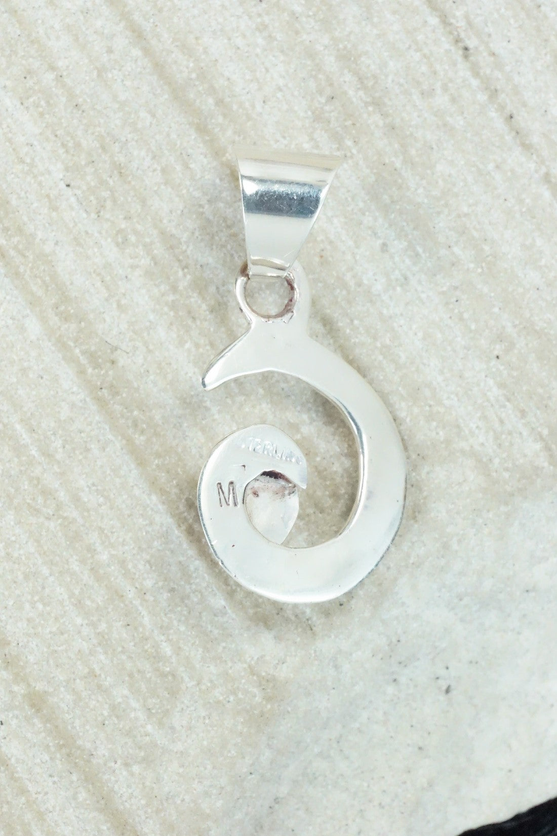 Coral & Sterling Silver Pendant - Mildred Parkhurst