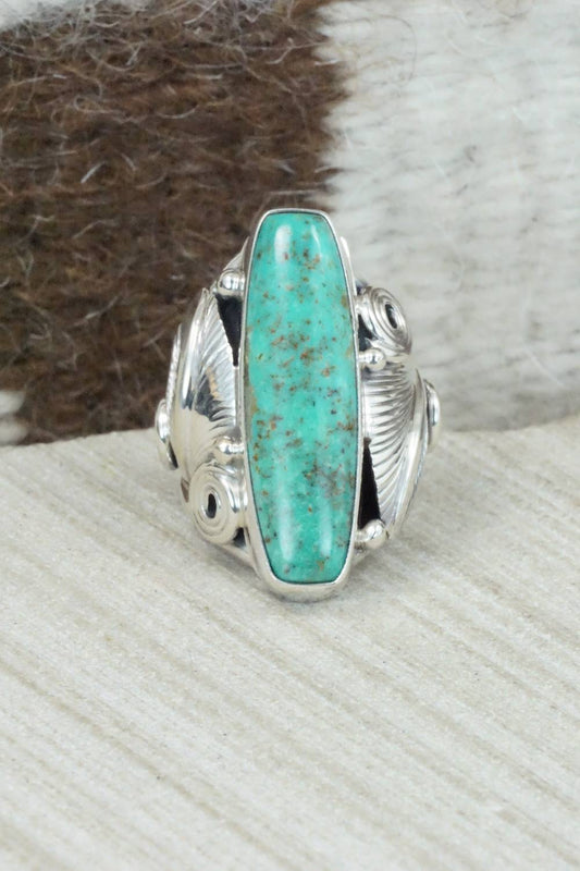 Turquoise & Sterling Silver Ring - Darrell Morgan - Size 5.75