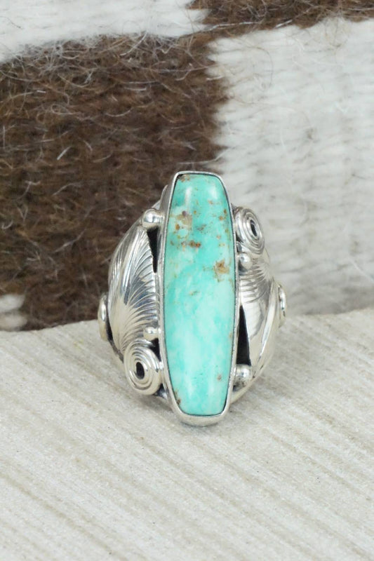 Turquoise & Sterling Silver Ring - Darrell Morgan - Size 6.75