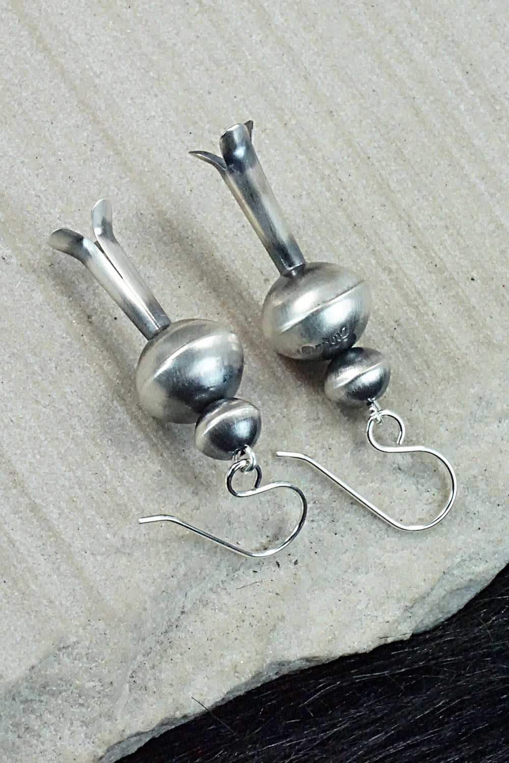 Sterling Silver Navajo Pearl Earrings - Tonisha Haley
