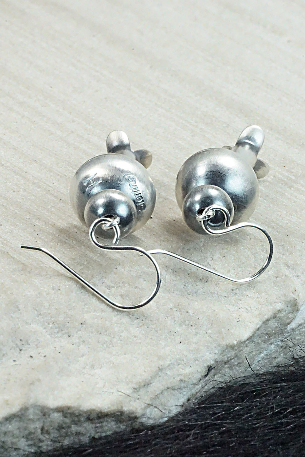 Sterling Silver Navajo Pearl Earrings - Tonisha Haley