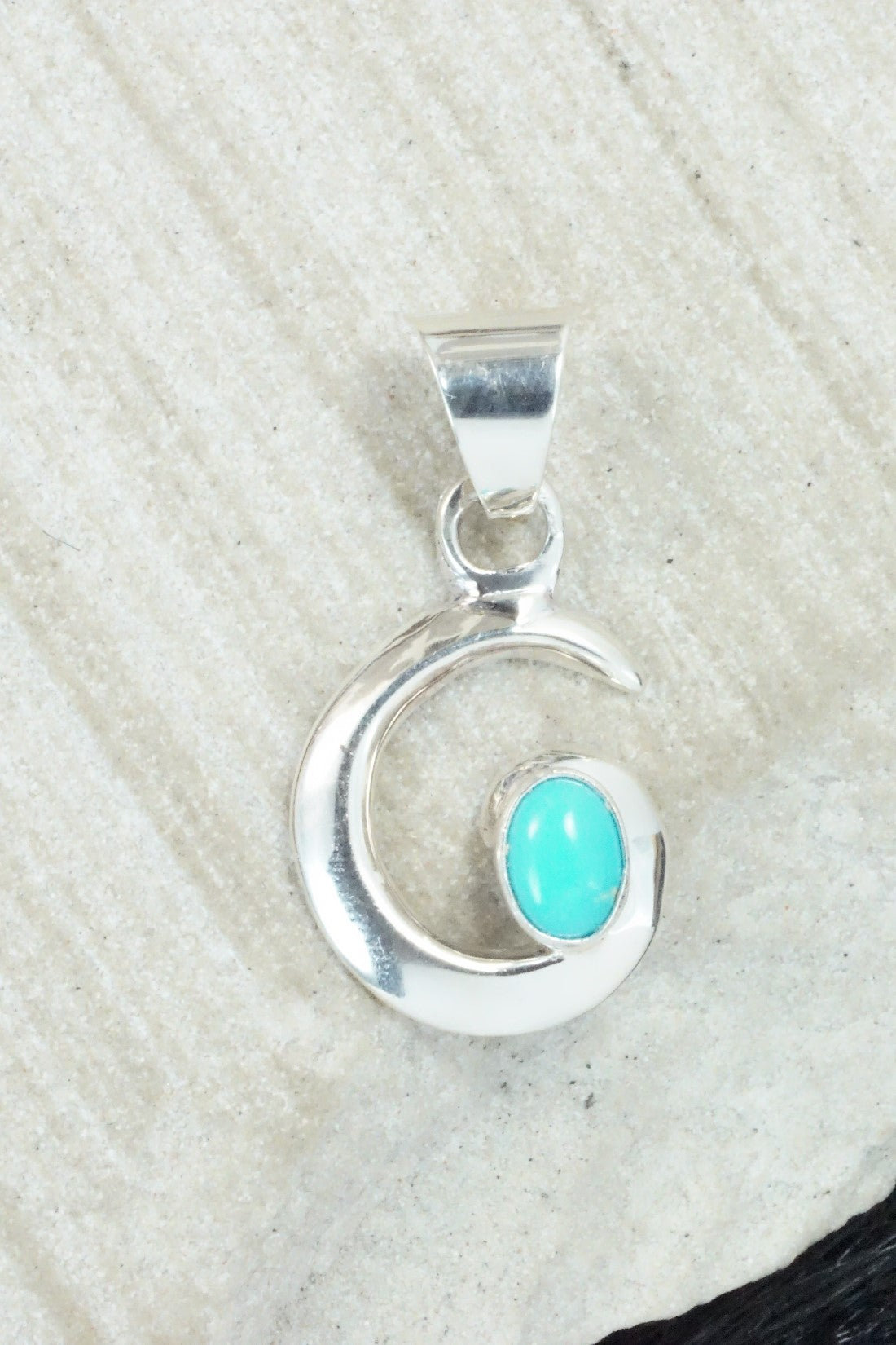 Turquoise & Sterling Silver Pendant - Mildred Parkhurst
