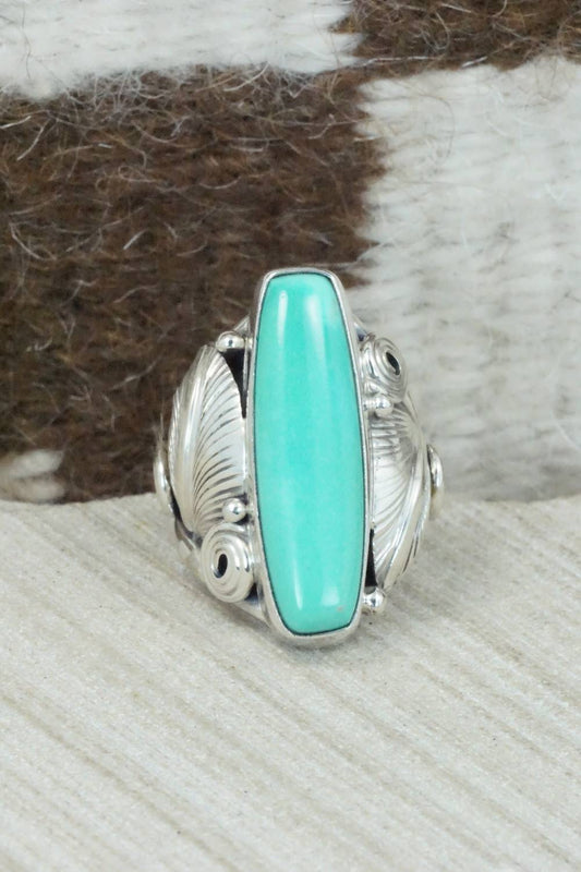 Turquoise & Sterling Silver Ring - Darrell Morgan - Size 7