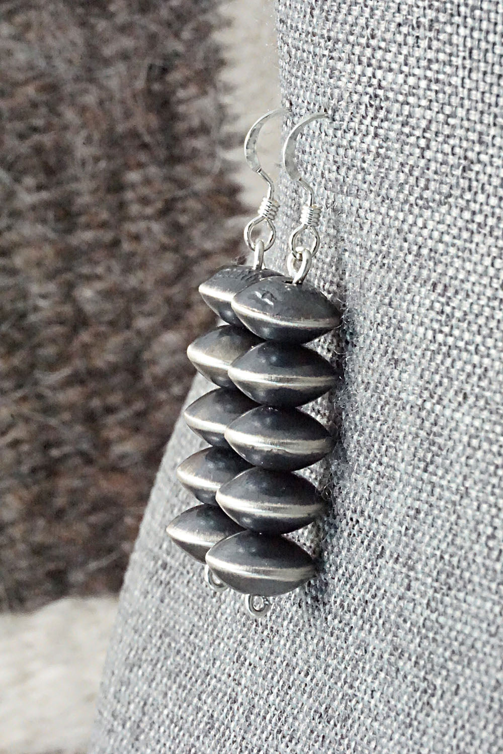 Sterling Silver Navajo Pearl Earrings - Preston Haley