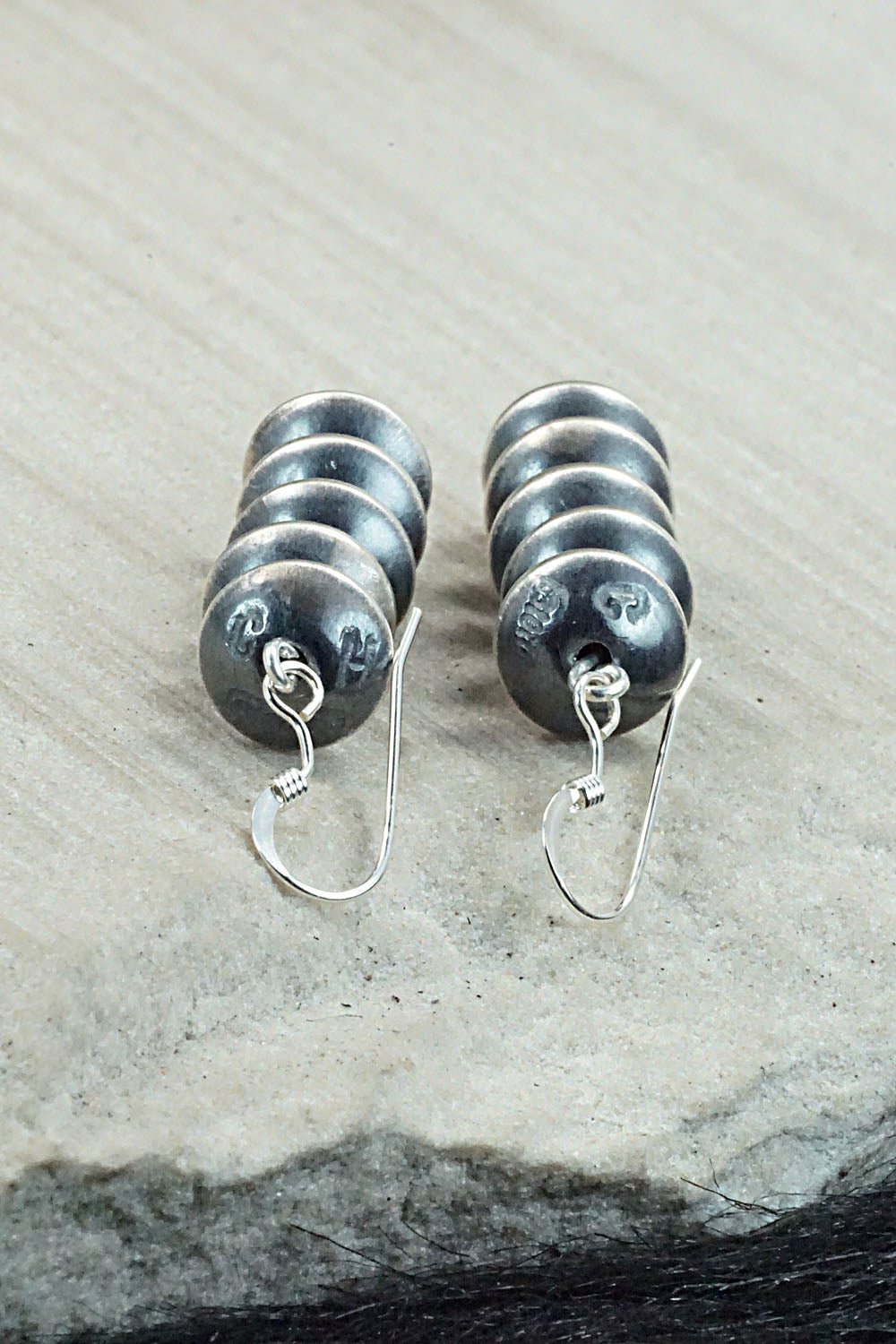 Sterling Silver Navajo Pearl Earrings - Preston Haley