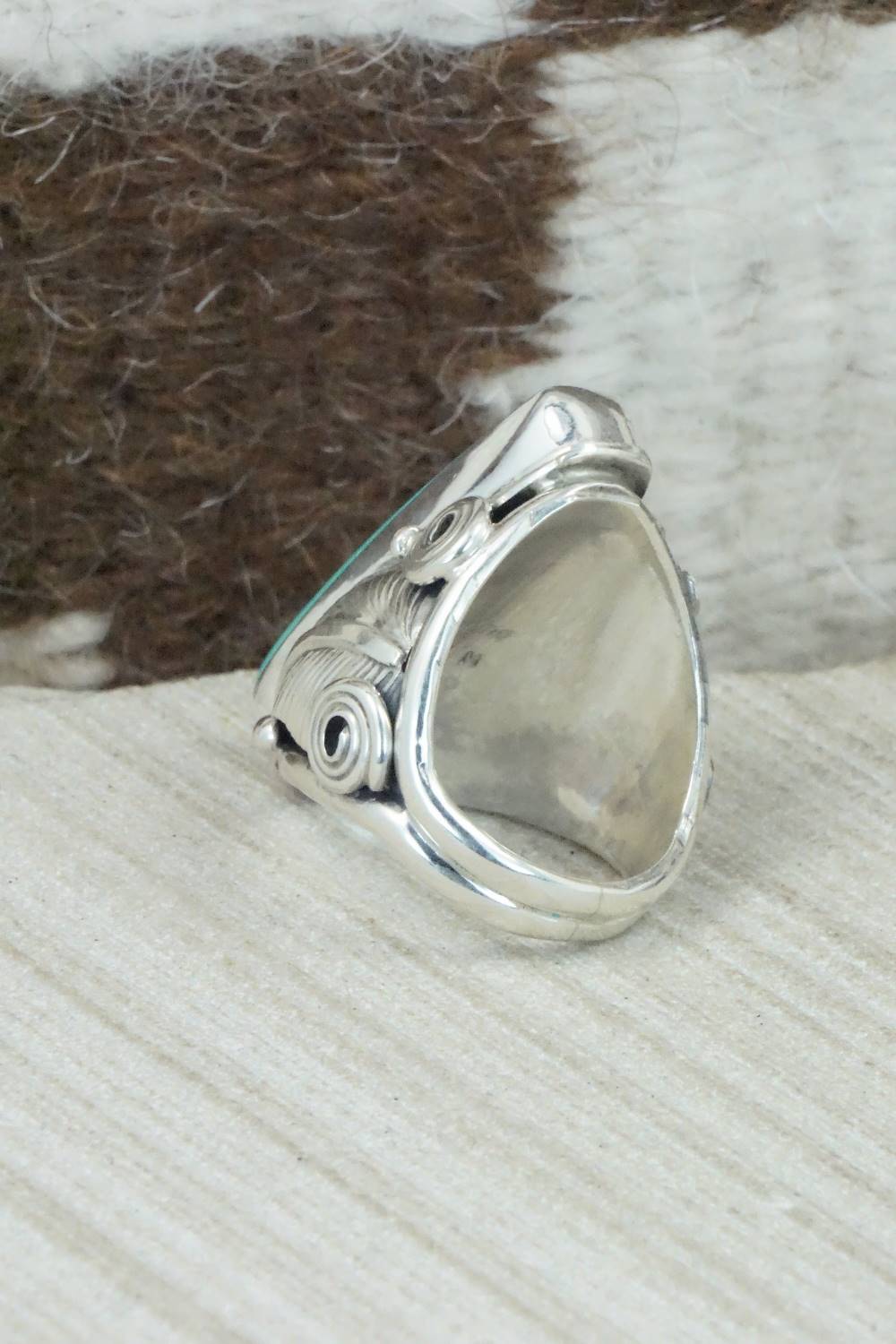 Turquoise & Sterling Silver Ring - Darrell Morgan - Size 7
