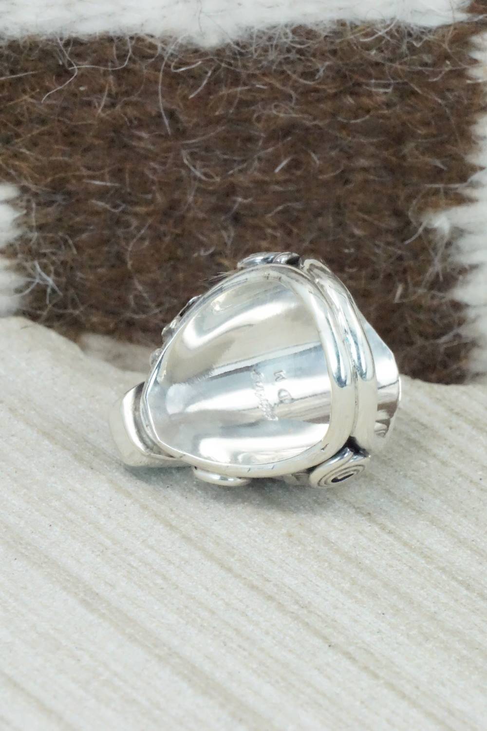 Turquoise & Sterling Silver Ring - Darrell Morgan - Size 7