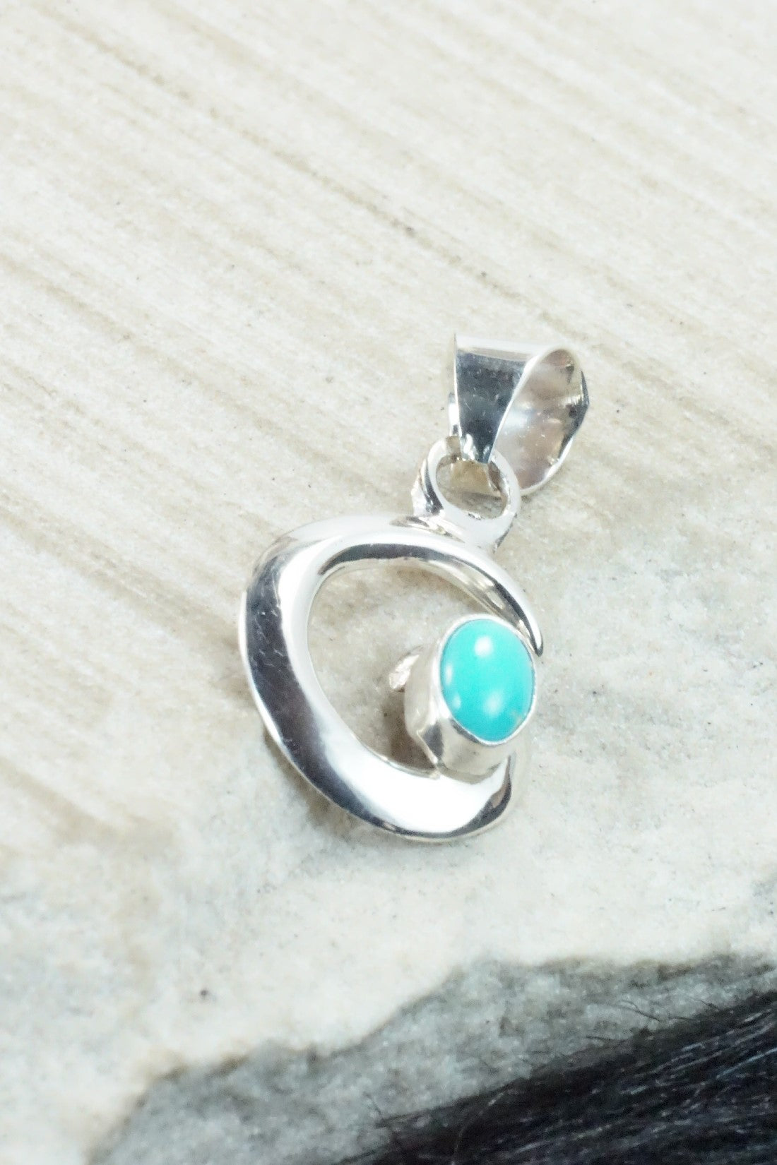 Turquoise & Sterling Silver Pendant - Mildred Parkhurst