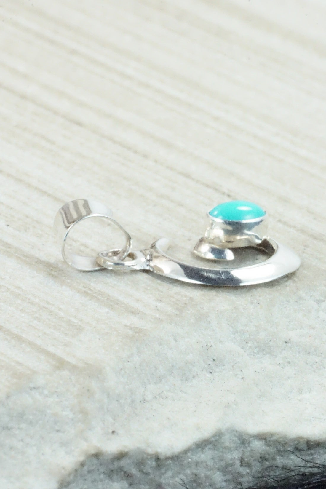 Turquoise & Sterling Silver Pendant - Mildred Parkhurst