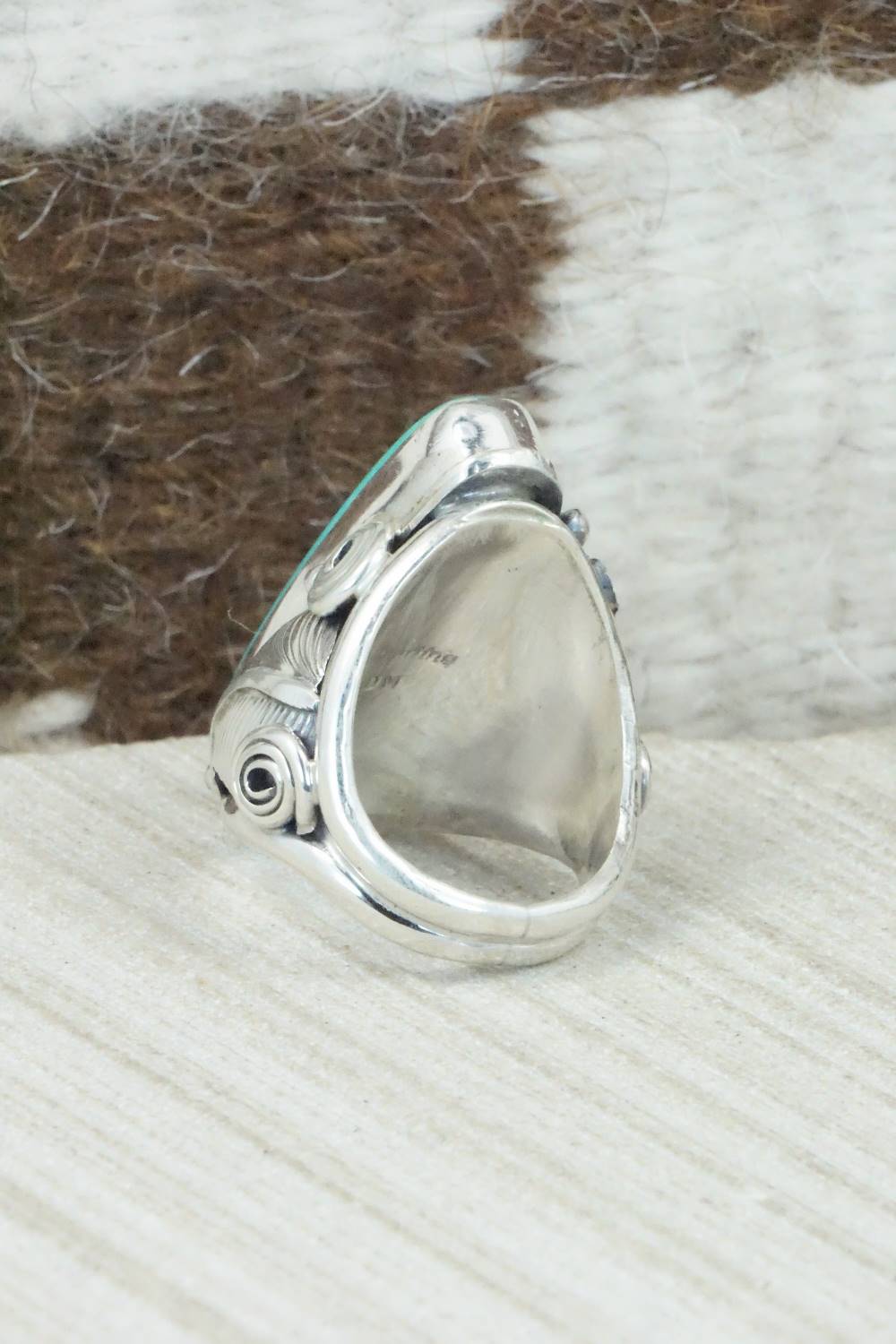 Turquoise & Sterling Silver Ring - Darrell Morgan - Size 7