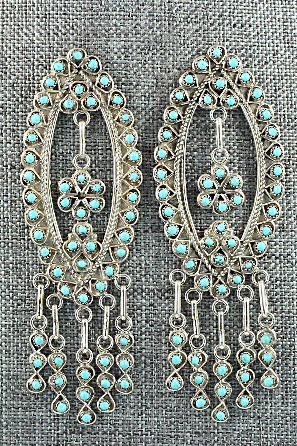 Turquoise & Sterling Silver Earrings - Jesse Johnson