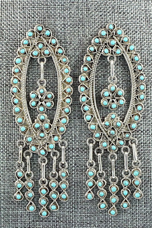Turquoise & Sterling Silver Earrings - Jesse Johnson