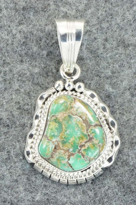 Turquoise & Sterling Silver Pendant - Samuel Yellowhair